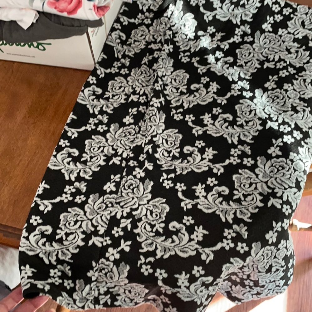 MIDI 1x skirt floral print elastic waist